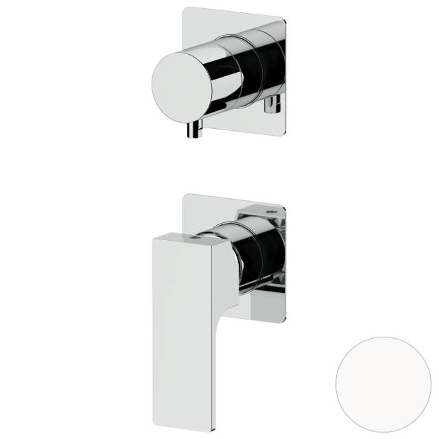 Смеситель для душа Remer Absolute AU93PWBBO, белый матовый
