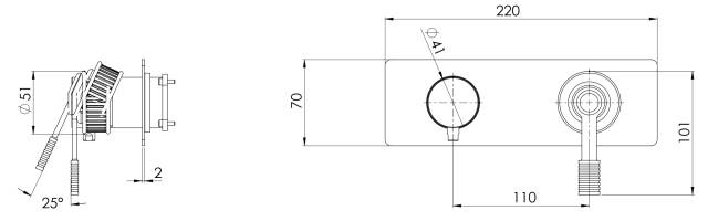 Смеситель для душа Remer Atelier AL92ZWBDO, золото глянцевое