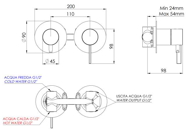 Смеситель для душа Remer Metrica MC92ZP