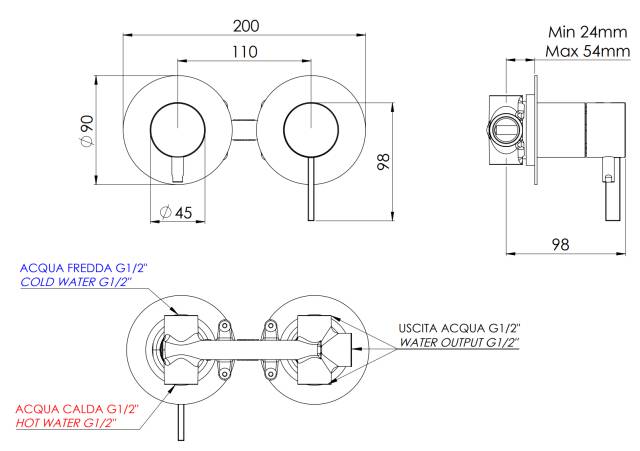 Смеситель для душа Remer Metrica MC93ZP