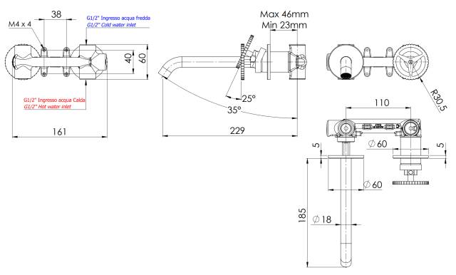 Смеситель для раковины Remer Chrono CH15PL