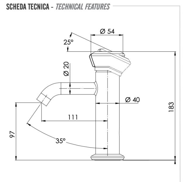 Смеситель для раковины Remer Element ET12