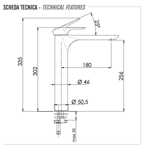 Смеситель для раковины Remer Infinity I11LBG, золото брашированное