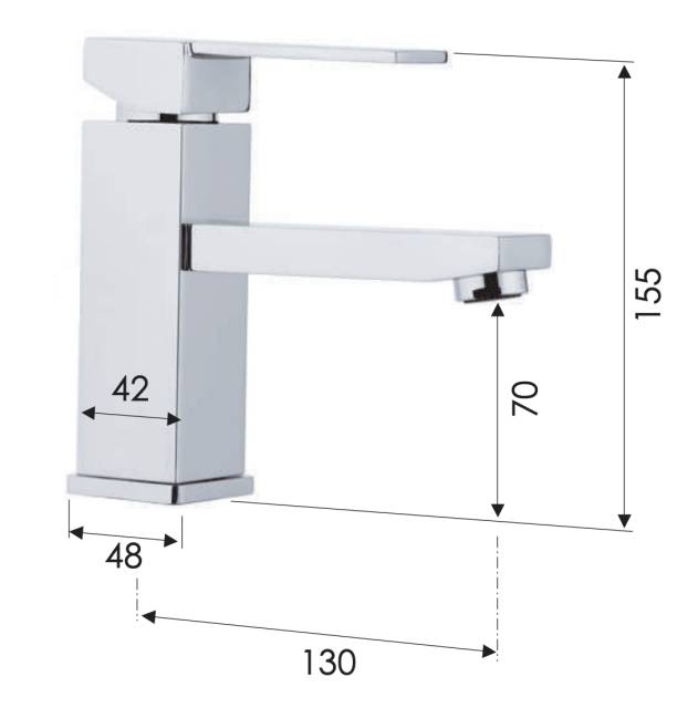 Смеситель для раковины Remer Qubika Q11