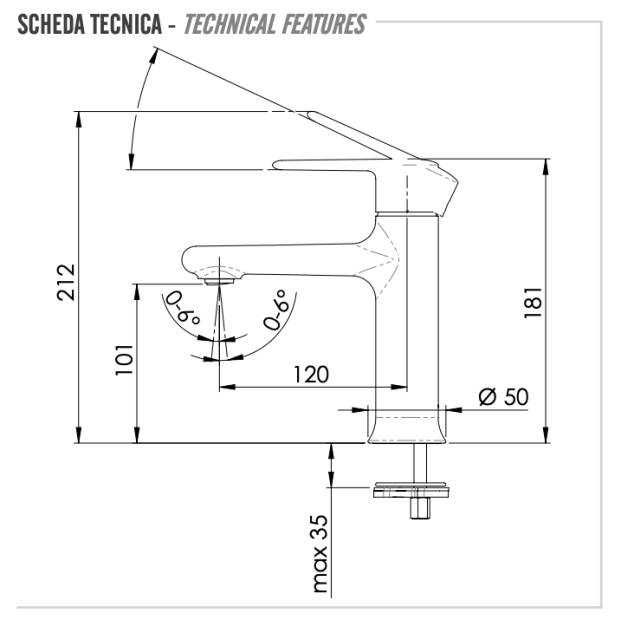 Смеситель для раковины Remer Vanity V12BG, золото брашированное