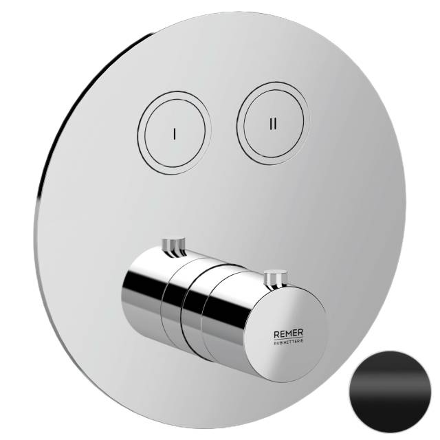 Смеситель термостатический для душа Remer X Style X99D2KBNO, черный матовый