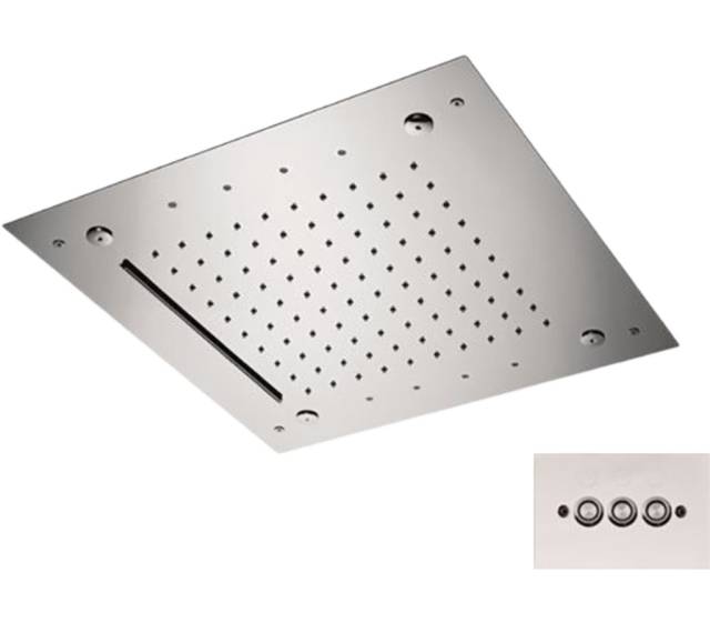 Верхний душ потолочный с подсветкой 43 см Remer 357RS43NC