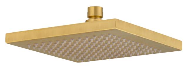 Верхний душ с шарнирным соединением 20 см Remer 359SSBGX, золото брашированное
