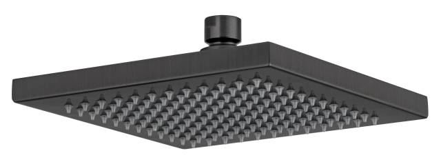 Верхний душ с шарнирным соединением 20 см Remer 359SSCFPX, черный брашированный хром