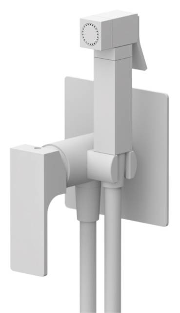 Гигиенический душ со смесителем Remer Absolute AU65BO, белый матовый