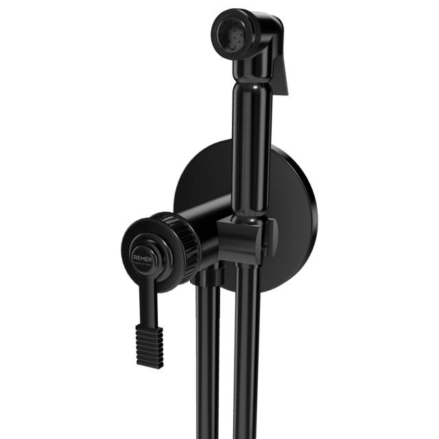 Гигиенический душ со смесителем Remer Atelier AL65ZCFP, черный брашированный хром