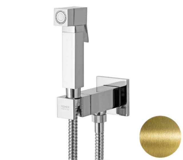 Гигиенический душ со смесителем Remer Absolute Q64VO, латунь состаренная