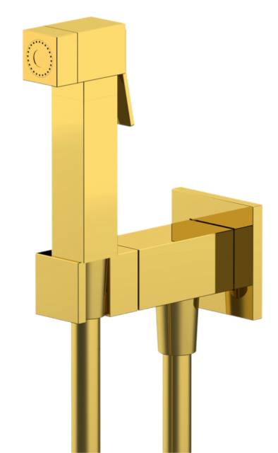 Гигиенический душ со смесителем Remer Absolute Q64DO, золото глянцевое