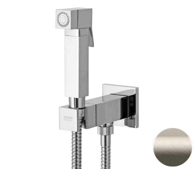 Гигиенический душ со смесителем Remer Absolute Q64XV, сталь