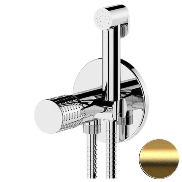 Гигиенический душ со смесителем Remer Celebrity CEC65WBG, золото брашированное