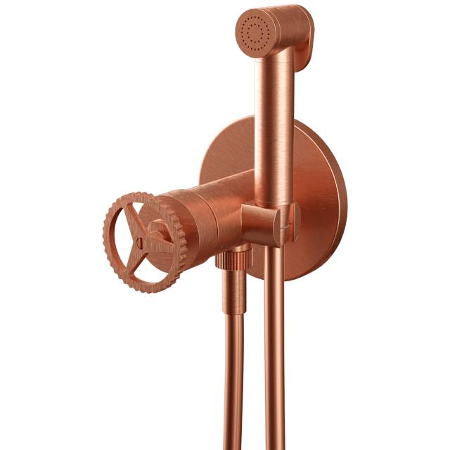 Гигиенический душ со смесителем Remer Chrono CH65WRP, медь брашированная
