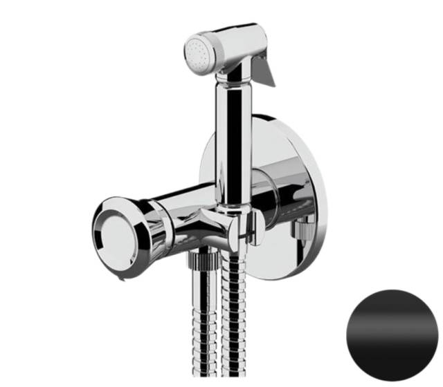 Гигиенический душ со смесителем Remer Element ET65NO, черный матовый