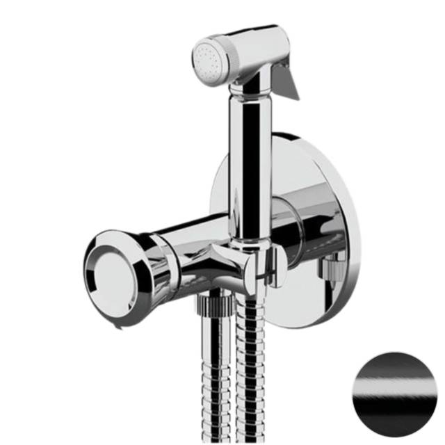 Гигиенический душ со смесителем Remer Element ET65CFP, черный брашированный хром