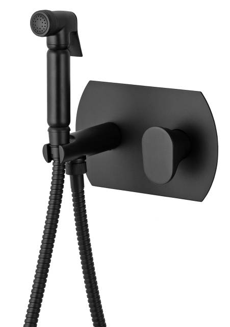 Гигиенический душ со смесителем Remer Infinity I60NO, черный матовый