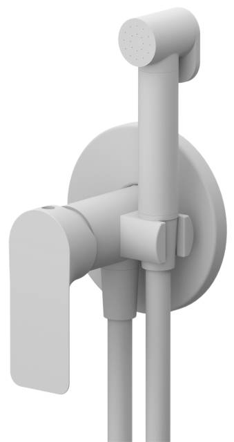 Гигиенический душ со смесителем Remer Infinity I65WBO, белый матовый