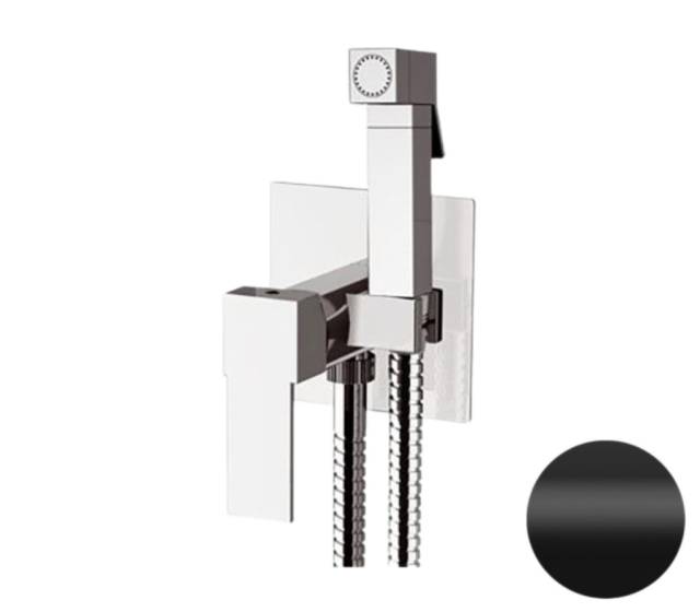 Гигиенический душ со смесителем Remer Qubika Q65NO, черный матовый