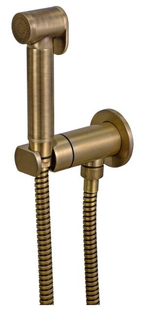Гигиенический душ со смесителем Remer X Style N64WVO, латунь состаренная
