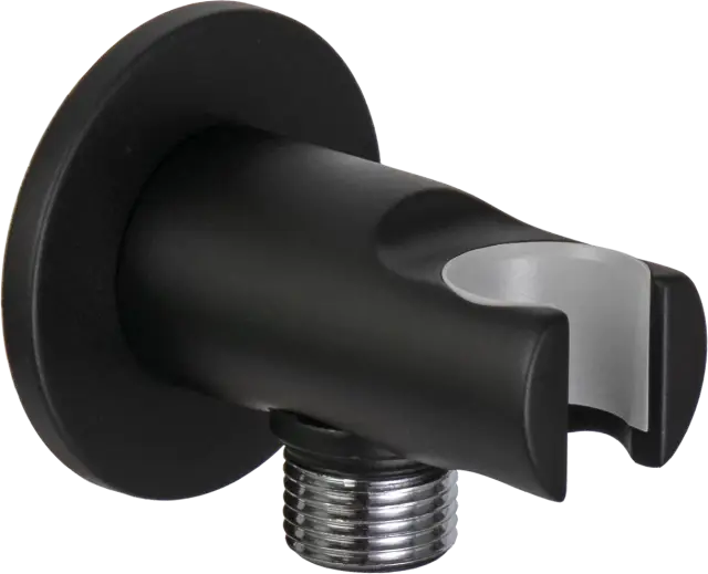 Держатель ручного душа с подключением шланга Remer 337MNO, черный матовый