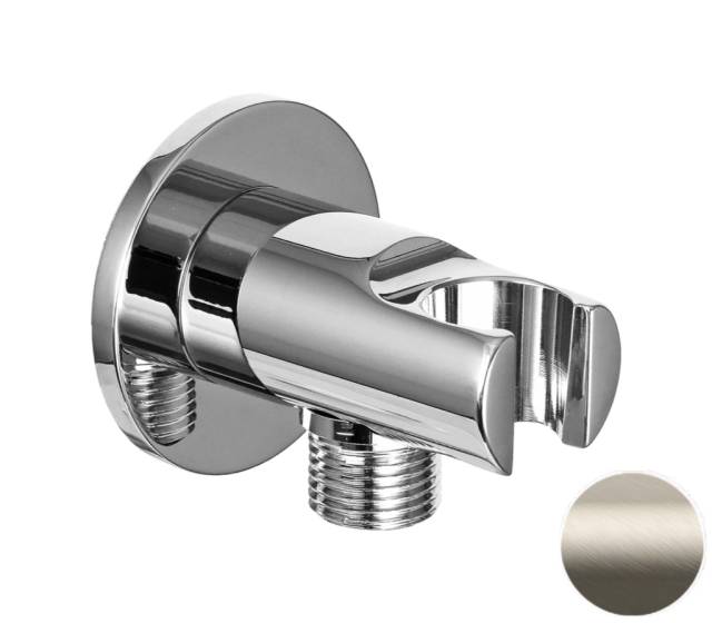 Держатель ручного душа с подключением шланга Remer 337MXV, сталь