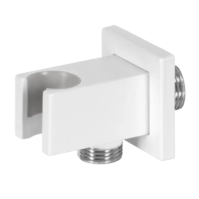 Держатель ручного душа с подключением шланга Remer 337QBO, белый матовый