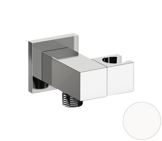 Держатель ручного душа с подключением шланга Remer 337SBO, белый матовый