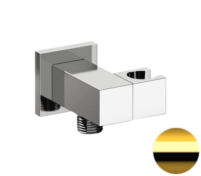 Держатель ручного душа с подключением шланга Remer 337SDO, золото глянцевое