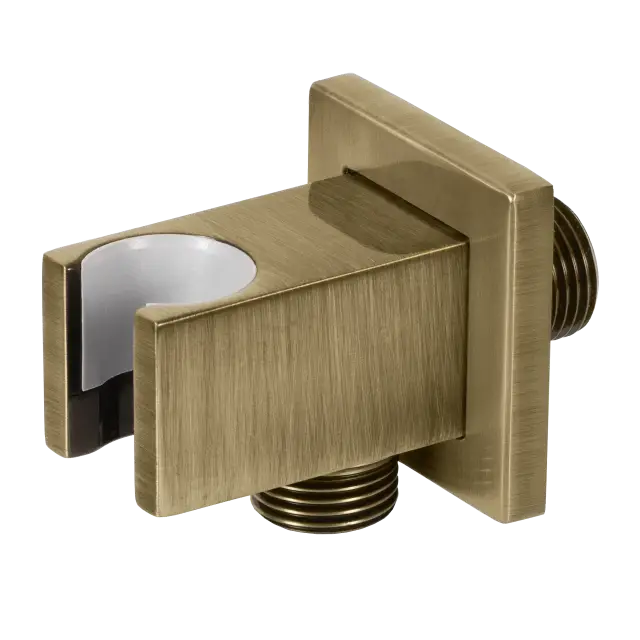 Держатель ручного душа с подключением шланга Remer 337QVO, латунь состаренная