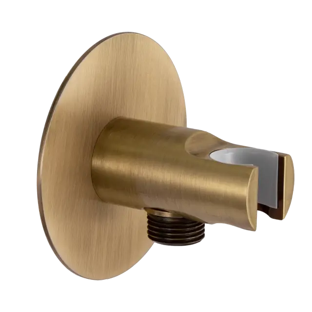 Держатель ручного душа с подключением шланга Remer 337XVO, латунь состаренная