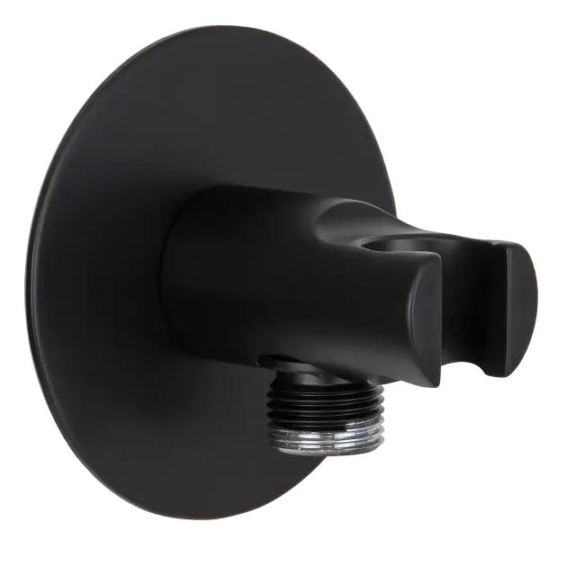 Держатель ручного душа с подключением шланга Remer 337XNO, черный матовый