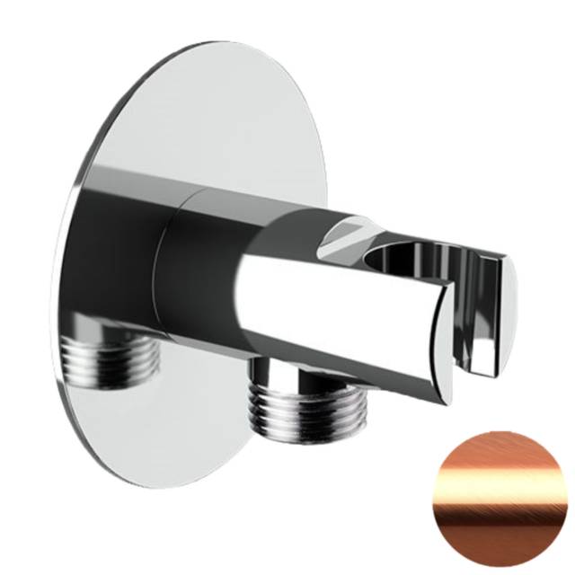 Держатель ручного душа с подключением шланга Remer 337XRP, медь брашированная