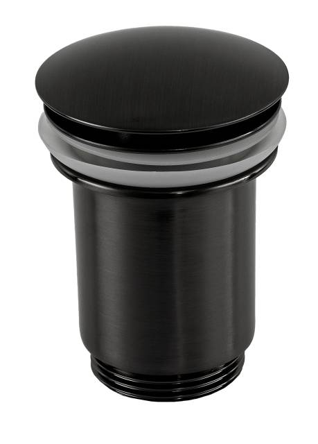 Донный клапан без перелива 1”1/4 Remer 904CC114СFP, черный брашированный хром