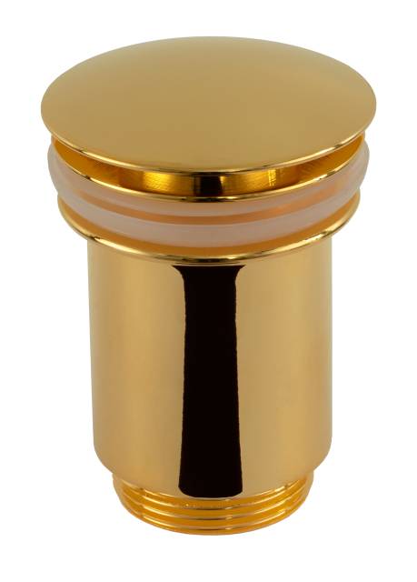 Донный клапан без перелива 1”1/4 Remer 904CC114DO, золото глянцевое