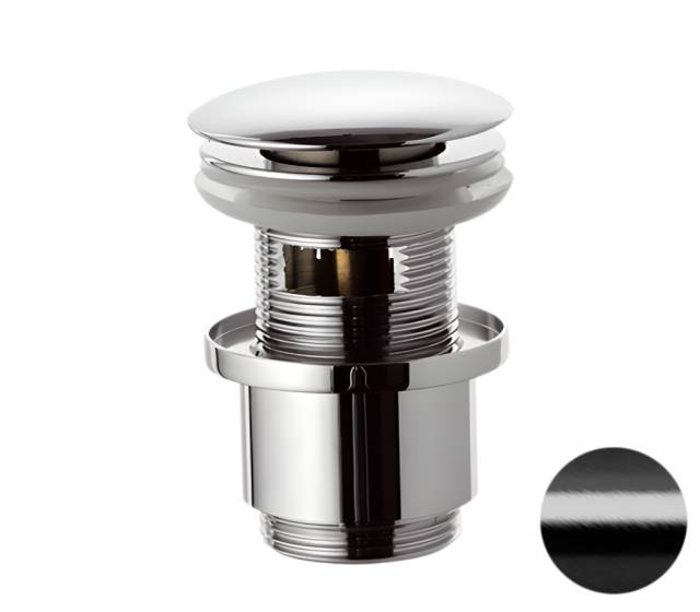 Донный клапан с переливом 1”1/4 Remer 905CC2114CFP, черный брашированный хром