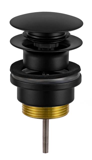 Донный клапан универсальный 1”1/4 Remer 905CCR114NO, черный матовый