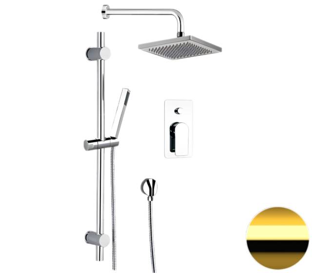 Душевая система Remer Infinity I09S07ODO, золото глянцевое