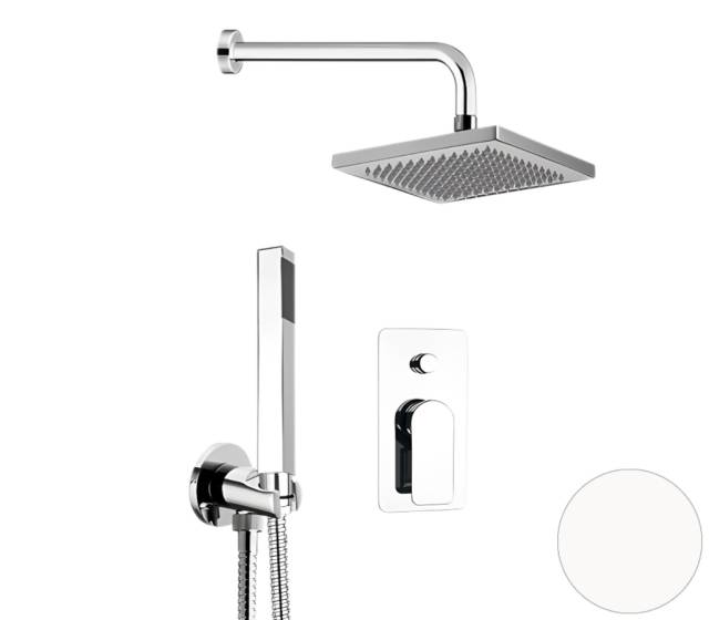 Душевая система Remer Infinity I09S08OBO, белый матовый