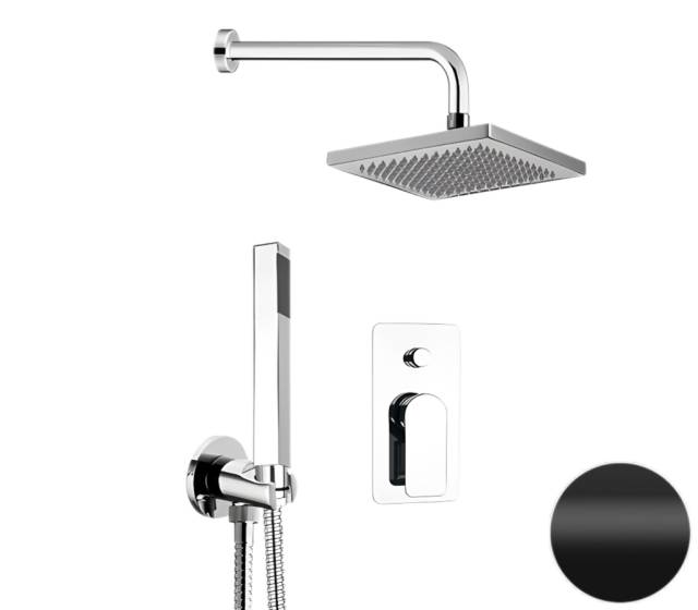 Душевая система Remer Infinity I09S08ONO, черный матовый