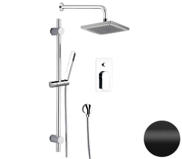 Душевая система Remer Infinity I09S07ONO, черный матовый