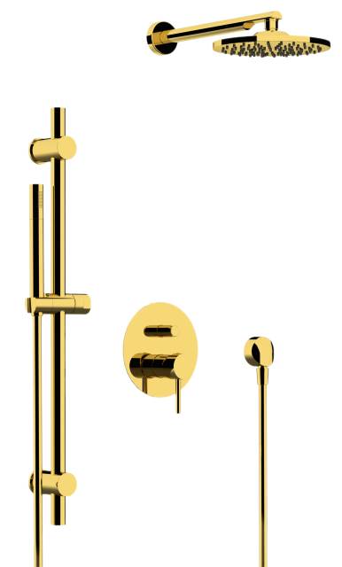 Душевая система Remer X Style X09S01ODO, золото глянцевое