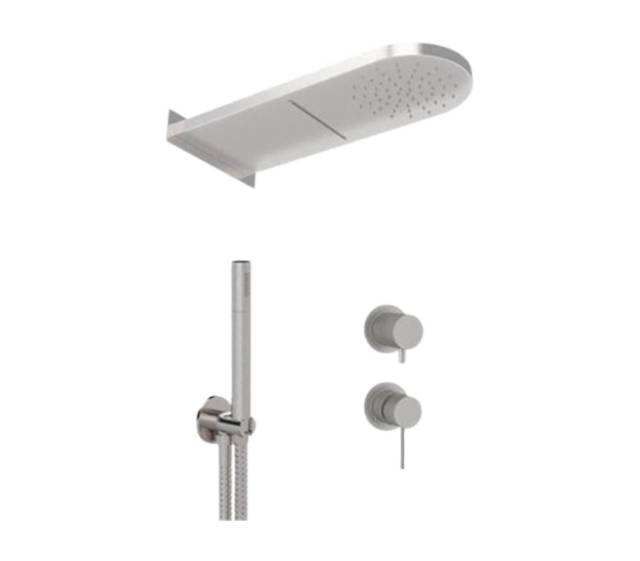 Душевая система Remer X Style INOX SSX93PS02MMCA, нержавеющая сталь