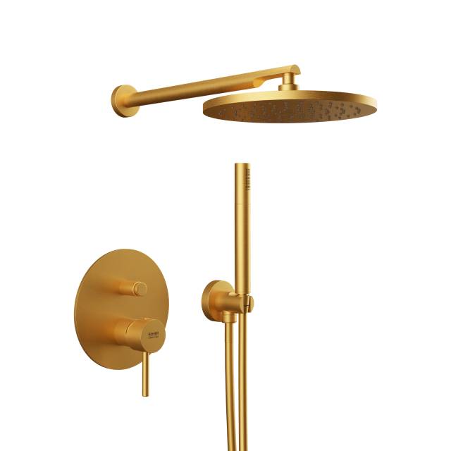 Душевая система Remer X Style X09S02OBG, золото брашированное