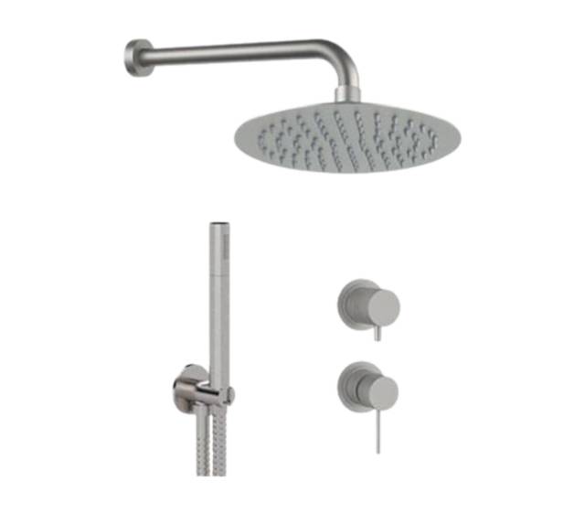 Душевая система Remer X Style INOX SSX92PS02UFM25, нержавеющая сталь