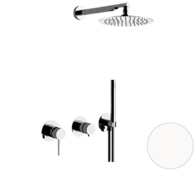 Душевая система Remer X Style X96S02BO, белый матовый