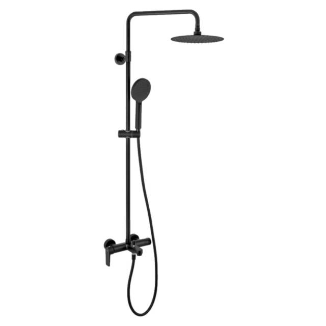 Душевая система с изливом Remer Dream D34A8MPUFM25NO, черный матовый
