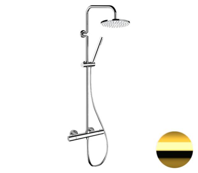 Душевая система термостатическая Remer Elegance EQ32X7MMM20DO, золото глянцевое